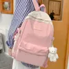 School Bags MAIOUMY Backpack Solid Color Women Nylon Shoulder Bag Waterproof Elegant Daily Shopping Backpacks Drop