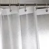 Shower Curtains kwater shower curtain liner plastic EVA Translucent Bath mold and mildew resistant long bathroom clear stall curtains 230221