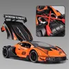 Diecast Model 1 24 Essenza SCV12 Sports Car Model Diecasts Metal Toy Model Carcles Collection Collection Simulation Sound Light Childrens Gift 230221