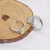 Cluster-Ringe Großhandel 5 Stück Japanisches Anime Schwert Art Online Weiß Gelb Edelstein Öffnung Verstellbarer Ring für Frauen Männer Schmuck Geschenke