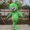 Costura de dinossauro de animais de natal verde mascote de desenho animado traje de caráter traje de halloween time de aniversário festa de aniversário