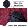 Men's Vests Luxury Red Paisley 100 Silk Fashion Dress Vest Neck Tie Set Wedding Party Sleeveless Formal Business Jacket DiBanGu 230222