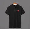 Fashion Heart Letters Embroidery Polos Summer Casual Polo Shirt Mens Women Designer T Shirts Short Sleeve Clothes Black White