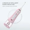 Portable Oral Irrigator 5 Mode Travel Case USB Rechargeable Cordless Water Dental Flosser Water Jet Tooth Pick 240ml 5 Tip 230202