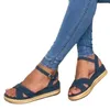 Sandalen vrouwen 2023 Zomerschoenen voor Wedge Heels Footwear Elegante gevlochten Wiggen Sandalias Mujer