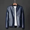 Hommes Vestes Automne Hiver En Cuir Manteau Hommes Bomber Moto PU Plus La Taille 8XL Causal Vintage Noir Biker Poche Zipper 230222