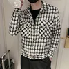 Men's Jackets Men Spring Fashion Pocket Plaid Handsome Outparty Loassen Koreaanse stijl bijgesneden eenvoudige Harajuku All Match Daily Plus Size 230222