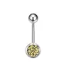 Navel Bell -knop Ringen Piercing voor vrouwen rond bal luipaard Chirurgisch stalen Summer Beach Fashion Body sieraden