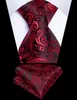 Men's Vests Luxury Red Paisley 100 Silk Fashion Dress Vest Neck Tie Set Wedding Party Sleeveless Formal Business Jacket DiBanGu 230222