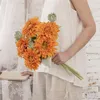 Decorative Flowers Excellent Artificial Flower Practical Plant No Odor Bent Freely Bride Holding Fake Sunflower Decor