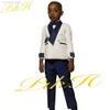 Clothing Sets Boys Suit 2 Piece White Jacket Pants Floral Party Wedding Tuxedo Slim Fit Custom Child Blazer for Kids W0222