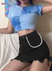 T-Shirt Femme Chic Crop Tops Tees Tie Dye Avec Sequin Patchwork Femmes D'été T-shirts Volants Ourlet Violet Ou Bule Vêtements 022223H