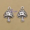 Charms Antique Silver Plated Mushroom Wild Forest Food Pendants For Diy Necklaces Jewelry Making Findings Supplies Accessories