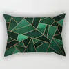 Pillow Vintage Geometric Sofa Cover European Emerald Copper Blue Pink Grey Stone Triangles Throw Case Decoration 30x50cm