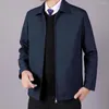 남성 재킷 지퍼 지퍼 플래케킷 풍력 냉기 가을 겨울 남성 캐주얼 플러시 안감 비즈니스 비즈니스 외투 자켓 재킷
