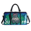 Duffle Travel Bags Homens Mulheres continuam com bagagem de fim de semana de fim de semana da noite de gin￡stica Bag181r