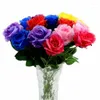 Fiori decorativi 50 Pz/lotto Fiore Artificiale Rose Bouquet Casa Soggiorno Ornamento Per La Decorazione Di Nozze Regalo Di San Valentino