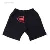 2003 shorts esportivos masculinos de tecido de lã com estampa de cruzeiro cintura elástica masculino vintage punk casual cintura alta streetwear shorts soltos y2k b3405