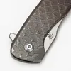 Coltello pieghevole moda Hokkaido Gradiente personalizzato Colore Dragon Scale Manico in titanio Lama M390 reale Attrezzatura da esterno Caccia Strumenti di sopravvivenza Perfect Pocket EDC