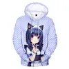 Bluza z kapturem mężczyzn Anime Nekopara Bluza Chocola Vanill 3D wydrukowane pullover mężczyźni kobiety swobodne topy