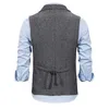 Men's Vests Autumn Business Clothing Male Lapel Casual Men Suit With Pockets Outerwear Chaleco Hombre 230222