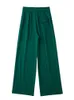 سروال نسائي Capris Tellhoney Fashion Solid High Weist Wide Leg Pants Suit Female Study Front Shipper with gobicets ladies londers jrosen 230222