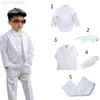 Ensembles de vêtements 2019 enfants/enfants formels garçons mariage/costumes de smoking 5 pièces noir/blanc garçon Blazer costume mariages/robe de spectacle viennent costumes de bébé W0222