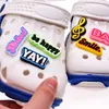 English Phrases 30PCS Croc Decoration Wristband Accessories For Kids Party Gifts Silicone Shoes Charms Colorful Buckle