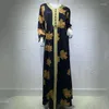 Vêtements ethniques Eid Abaya Dubaï Turquie Robe musulmane Robe de soirée Islamique Femmes Africaines Imprimé floral Boho Robes 2023 Ramadan Kaftan