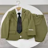 Ensembles de vêtements printemps enfants costume ensemble garçons lâche Blazer pantalon/shorts 2 pièces ensemble de vêtements enfants fête Performance venir