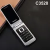 Original renoverade mobiltelefoner Samsung C3528 Flip Phone 2G GSM L￥st upp f￶r ￤ldre studentmobiltelefon