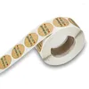 Confezione regalo rotonda Kraft naturale grazie adesivo sigillo etichette fatte a mano con cancelleria di carta d'amore 500 pezzi