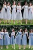 Party Dresses Light Blue Gray Pink Champagne Bridesmaid Girls Summer Prom Evening Gown Woman Wedding Graduation Dress 230221