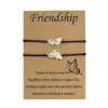 Link Bracelets Chain Lucky Butterfly Charm Friends Friendship Long Distance Matching Bangles Birthday GiftsLink