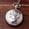 Pocket horloges vintage glad hol zilver full metal alchemist horloge ketting ketting kwarts dames mannen geschenken orologio taschino