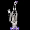 12.5 pouces Freezable Bong Hookahs Recycler Dab Rigs Bongs En Verre Conduites D'eau Bongs D'eau En Verre Épais Avec Bol De 14mm