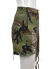 Dames shorts deat mode denim hoge taille los rechte camouflage kwastjes hol uit korte jeans lente 2023 17A5933 230222