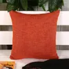 Pillow 45x45cm Thicken Solid Color Linen Sofa Cover Bedroom Throw Pillowcase Home Office Car Decor