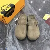 Pantofole di lusso Designer Birkinstocks Sandali Scarpe Boken Pantofole Baotou con suola spessa in vera pelle Lo stesso fondo piatto da uomo e da donna