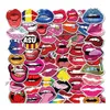 Adesivos de carro pacote de 50pcs por atacado Sexy Girls Red Lip Colorf Dente ADT Decal