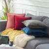 Poduszka Caniarica Velvet Cover Niebieskie poduszki do salonu dekoracyjna sofa 45x45cm nordycka wystrój domu