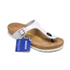 Tyska tofflor designer birkinstocks boken tofflor gizeh boken flip-flop pin-toe cork sandaler män och kvinnor skor strandskor