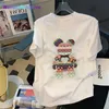 Women's T-shirt Woman Summer Oversize Tshirts O-neck Casual Loose Tee Harajuku Girls Short Sleeve White Black Bottom Cute Bear Embroidery Tops 022223H