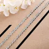 Bröllopssashes Diamond Belt Silver Rhinestone Sash Crystal Bridal för klänning Y135S