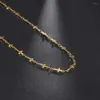 Ketten Lemegeton Mode Edelstahl Kreuz Kette Halskette für Frauen Gold Farbe Schlüsselbein Choker Schmuck Großhandel