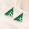Simplicity Design Stud Earrings Candy Color Fashion for Man Woman Inverted Triangle P Letter inlay Designers Jewelry PE3 --01 Party Valentine's Day Gift