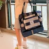 Duffel Bags Fashion Stripe stor kapacitet rese handväskor oxford torr och våt separering bagagelagring väska vikning fitness paket handväska