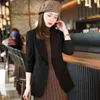 Women's Suits Blazers Capable Intellectual Notched Button Loose Solid Color Formal Office Lady Clothing Thin Autumn Winter Casual 230221