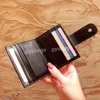 Mini designer plånbok kvadrat korta plånböcker pursar riktiga läder korthållare lyxmynt purväska sick zag mönster veckade kopplingspåsar för kvinnor män topp 2022
