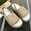 2023 New Style Slippers Sandal Sliders Macaron Thick Bottom Non Slip Soft Bottom Fashion G House Slipper Women Wear Beach Flip Flops 35-45